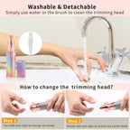 2 in 1 Eyebrow Trimmer & Facial Hair Remover | Rechargeable | Imported