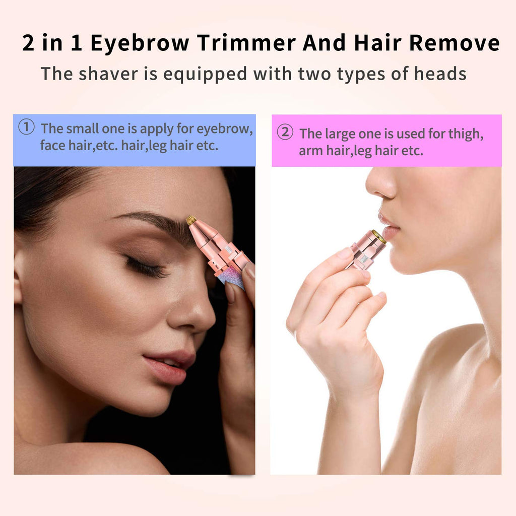 2 in 1 Eyebrow Trimmer & Facial Hair Remover | Rechargeable | Imported