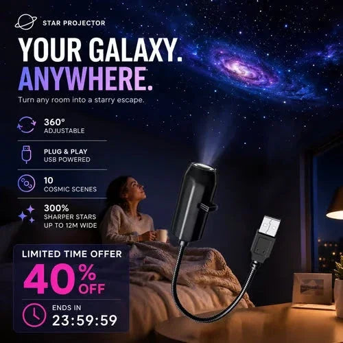 Plug-and-Play HD Star Projector 10 Discs