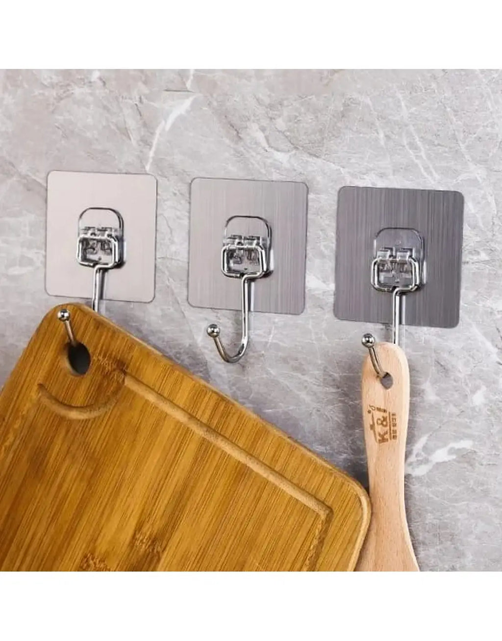 10 Pcs Strong Adhesive Hooks for Hanging | Sticky Hooks for Walls & Tiles