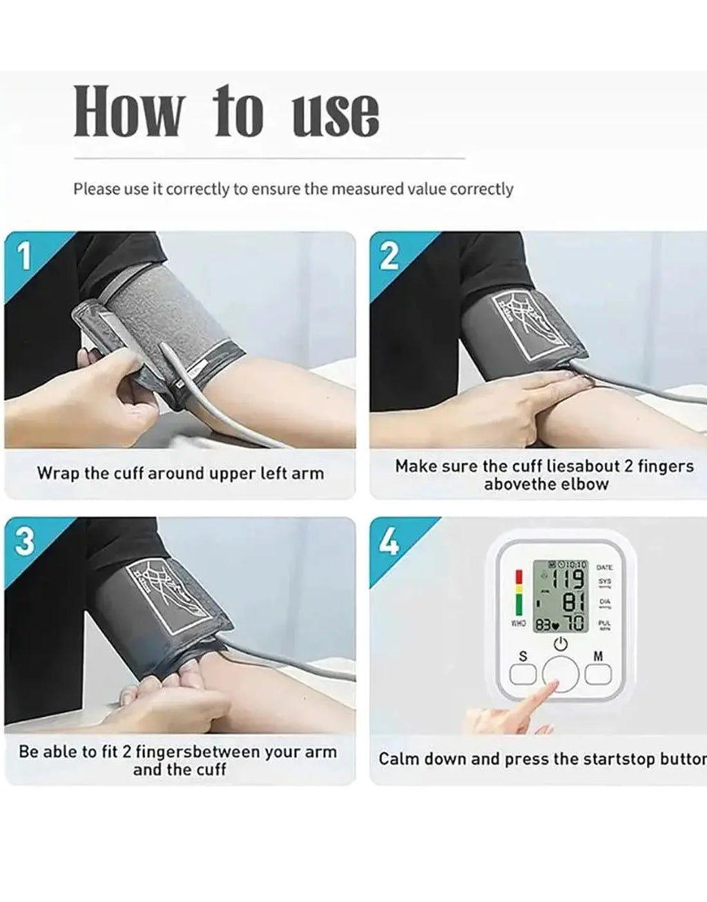 Arm Style Digital Blood Pressure Monitor Machine – Best BP Apparatus for Home & Clinic Use