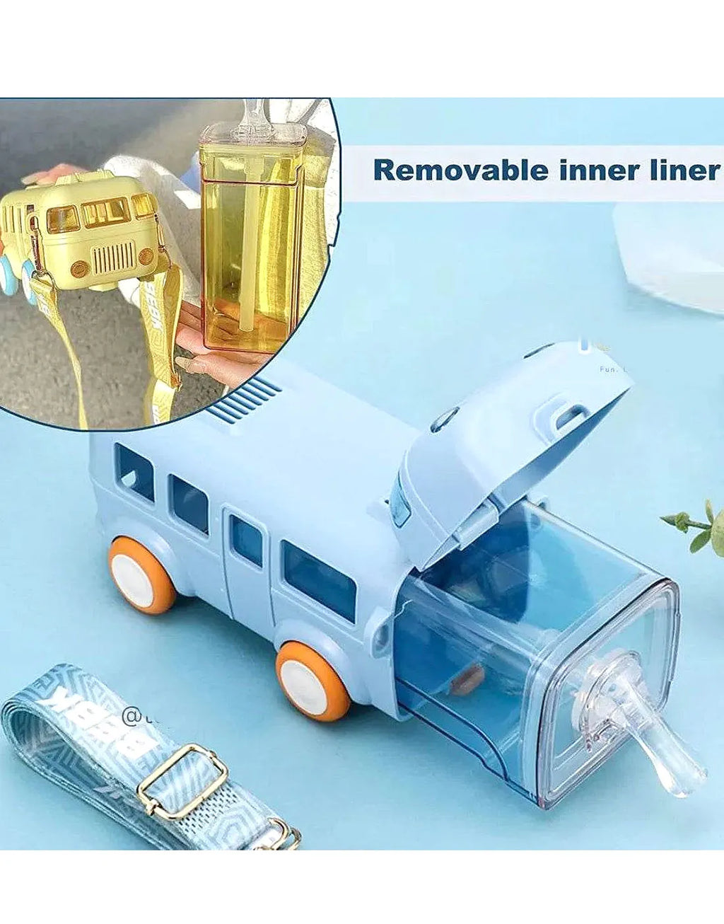 Adorable Bus Design School Water Bottle for Kids – Safe, Fun & Easy to Carry