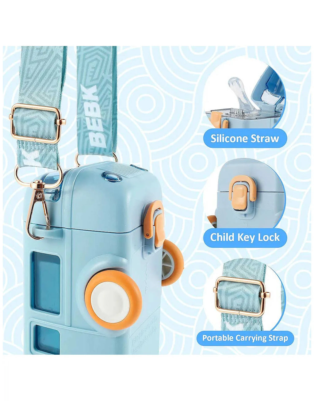 Adorable Bus Design School Water Bottle for Kids – Safe, Fun & Easy to Carry