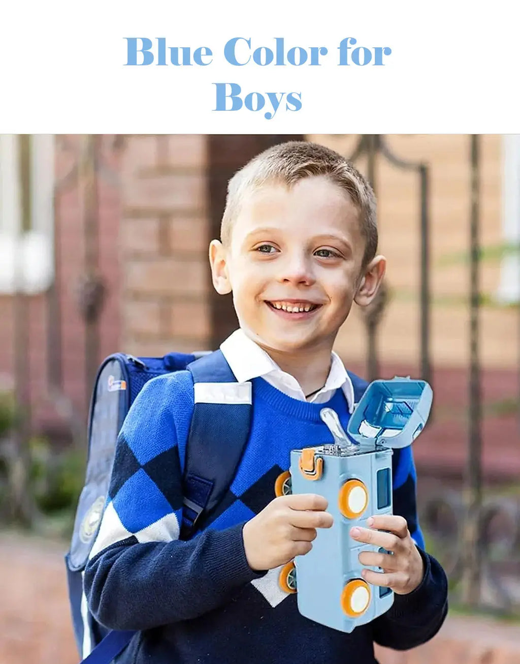 Adorable Bus Design School Water Bottle for Kids – Safe, Fun & Easy to Carry