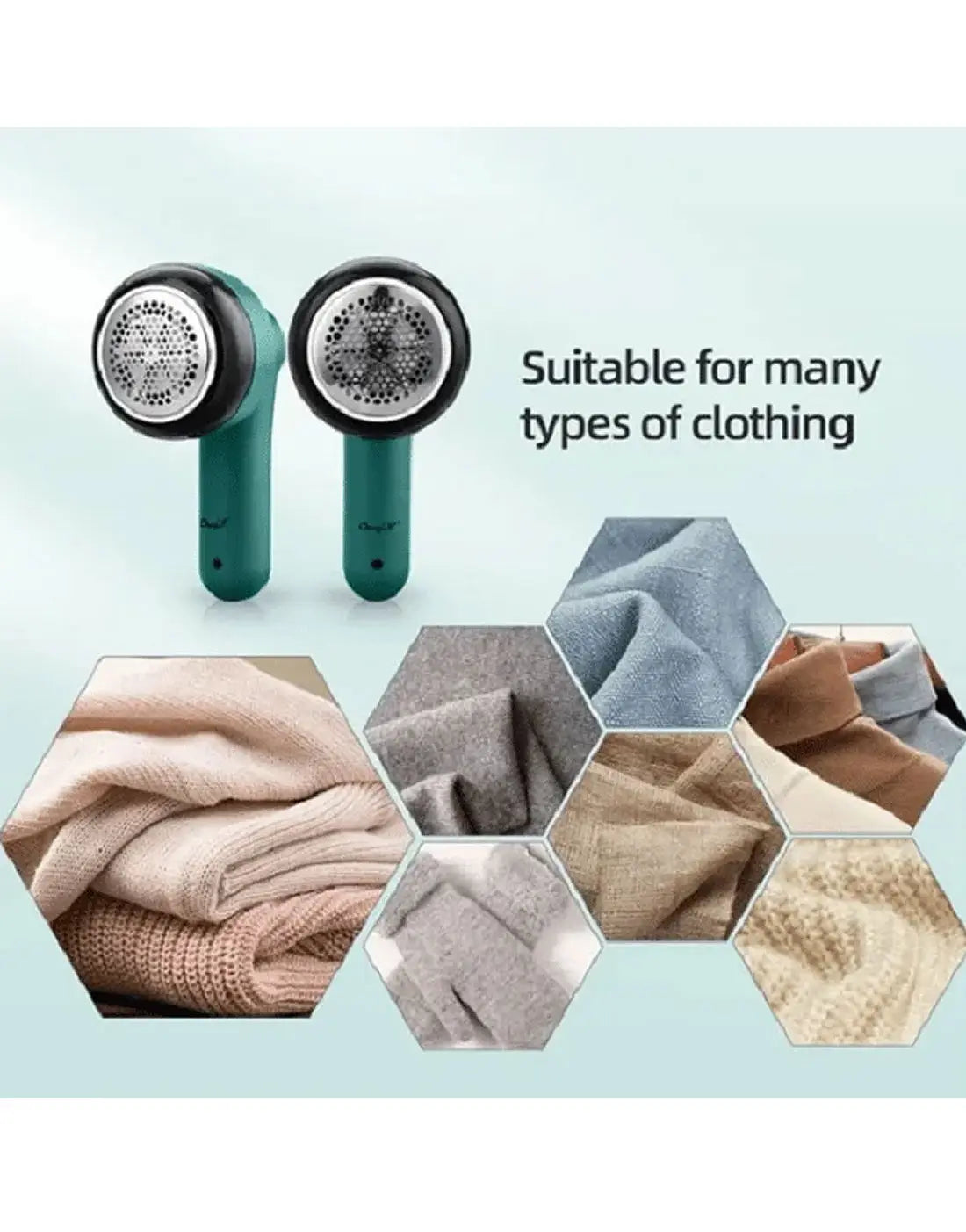 Rechargeable Electric Lint Remover for Clothes - Fabric Shaver, Fuzz Cleaner & Hair Ball Trimmer
