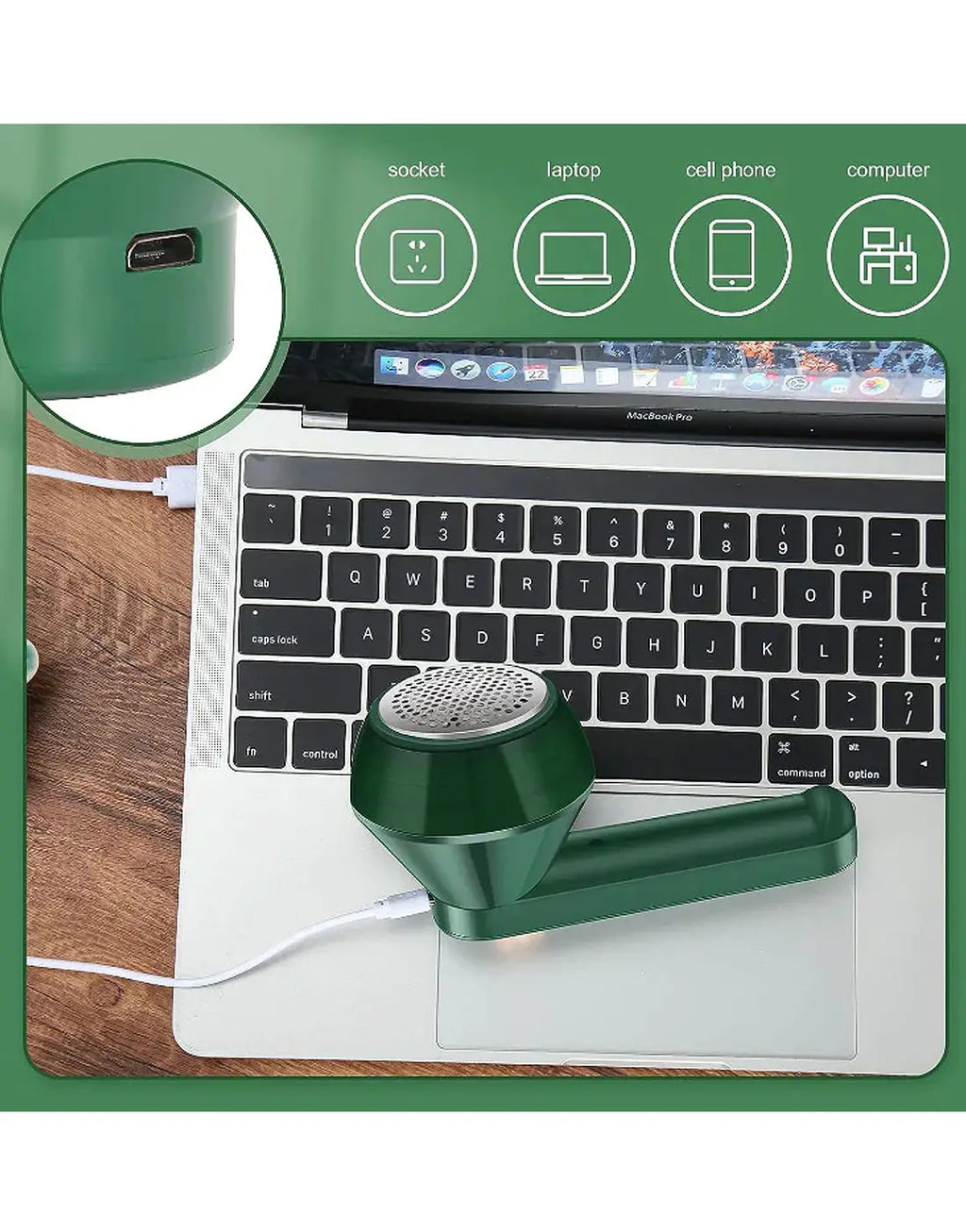 Rechargeable Electric Lint Remover for Clothes - Fabric Shaver, Fuzz Cleaner & Hair Ball Trimmer