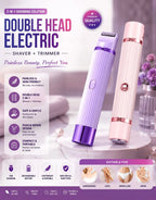 BLAWLESS 2-in-1 Electric Shaver & Trimmer – USB Rechargeable Double Head Hair Remover for Women