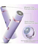 BLAWLESS 2-in-1 Electric Shaver & Trimmer – USB Rechargeable Double Head Hair Remover for Women