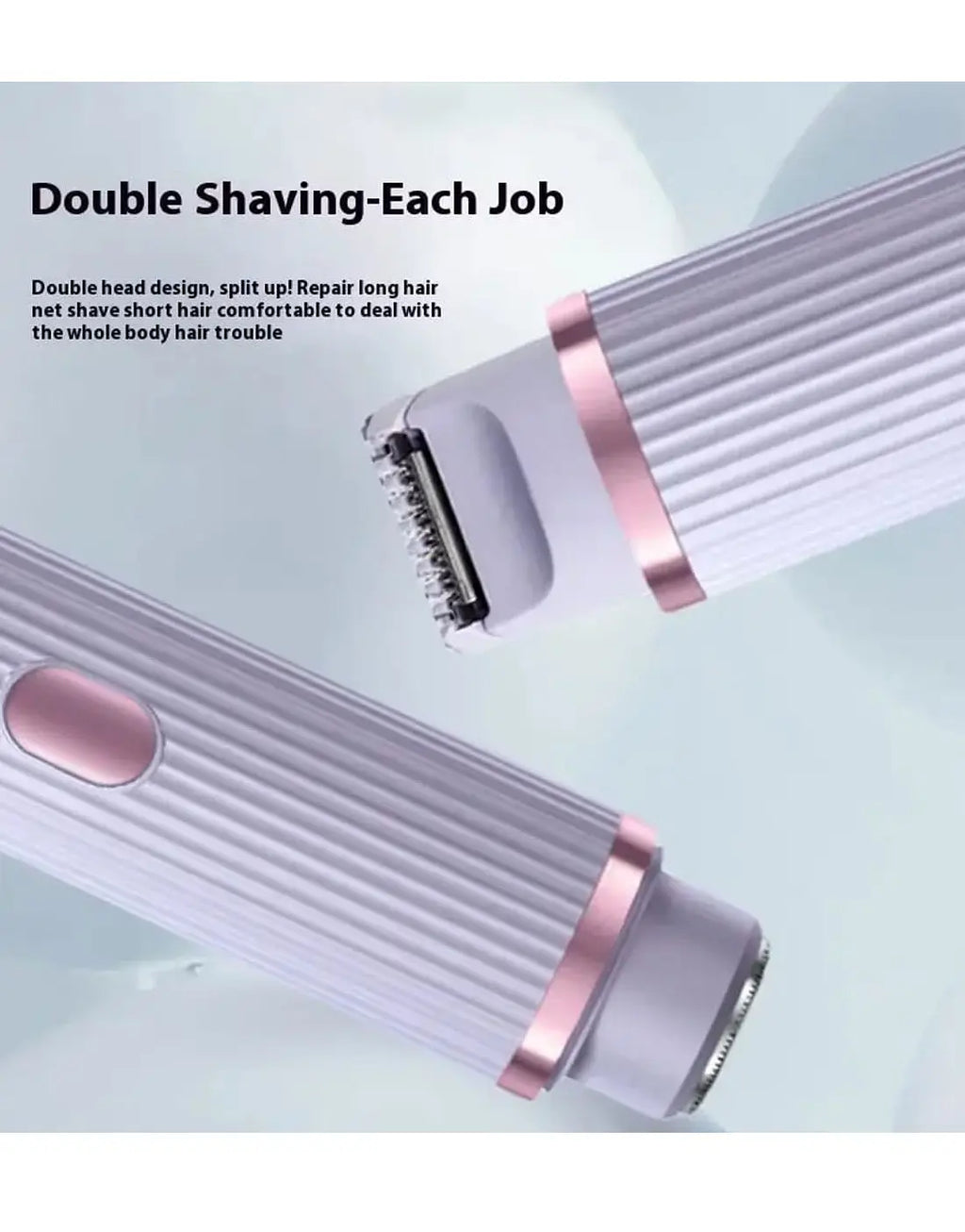 BLAWLESS 2-in-1 Electric Shaver & Trimmer – USB Rechargeable Double Head Hair Remover for Women