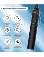 Rechargeable X-3 Sonic Electric Toothbrush with 4 Detachable Bristles