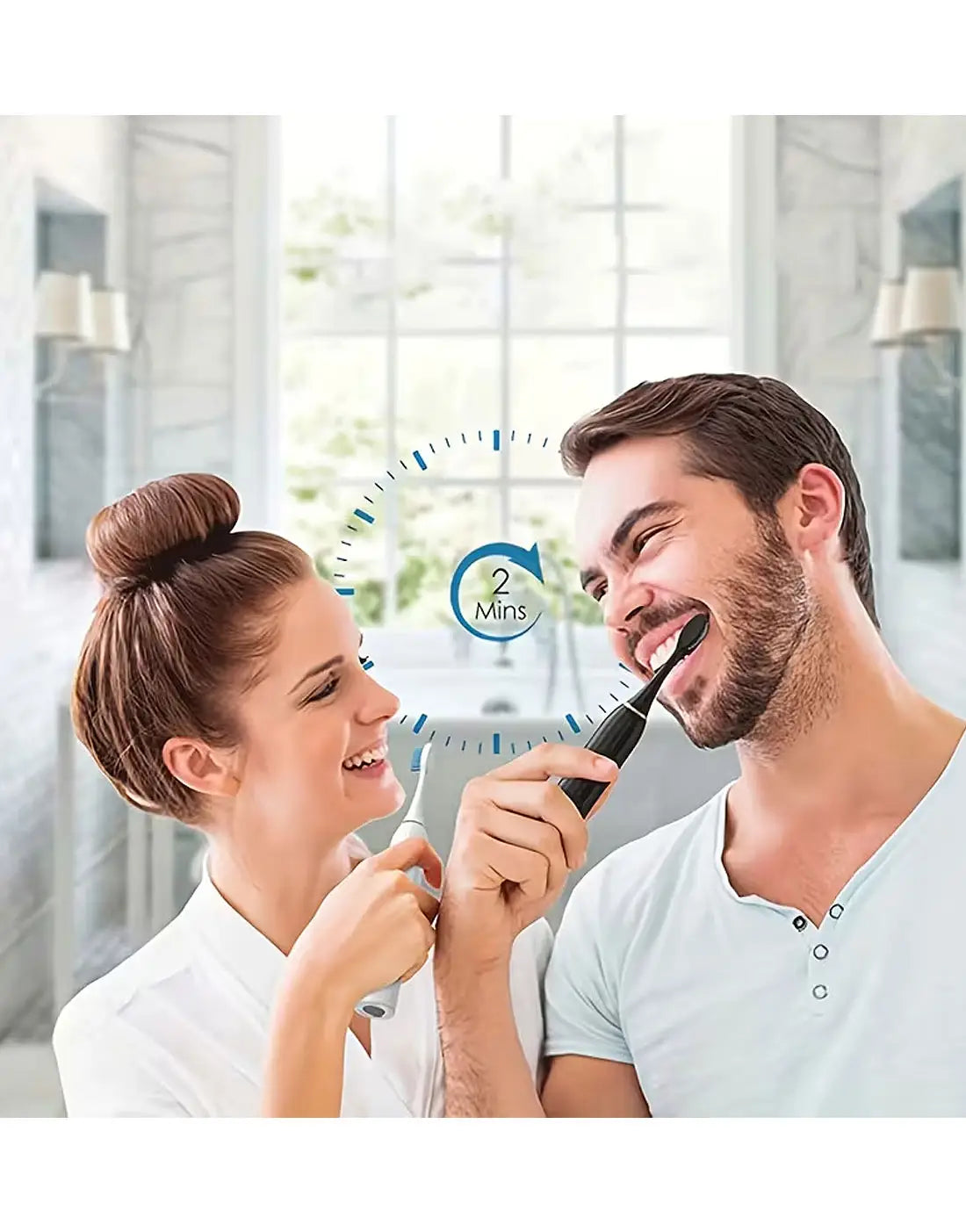 Rechargeable X-3 Sonic Electric Toothbrush with 4 Detachable Bristles