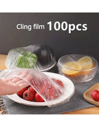 Disposable Food Cover Plastic Wraps - 100 Pieces