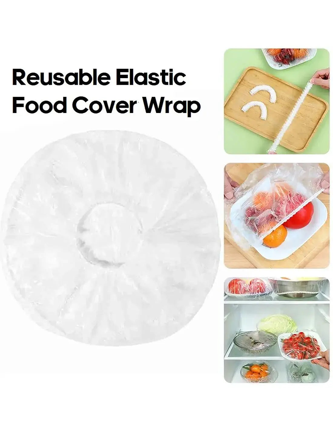 Disposable Food Cover Plastic Wraps - 100 Pieces