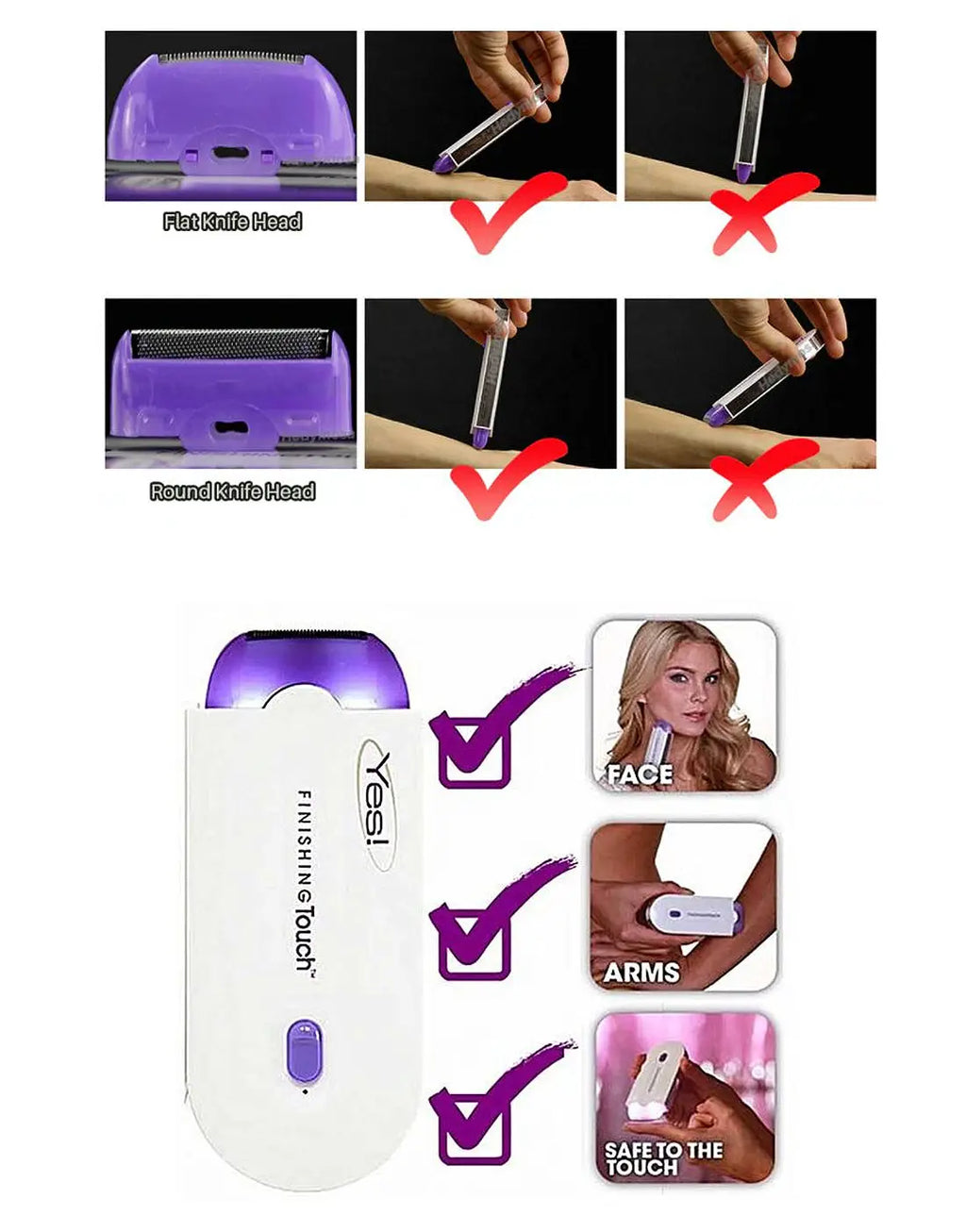Rechargeable Yes! Finishing Touch Hair Removal Machine