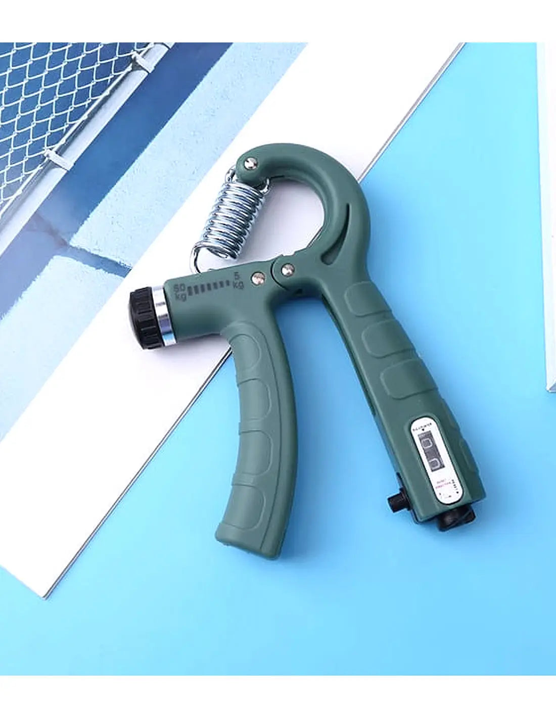 Adjustable 5–60kg Hand Grip Strengthener with Counter for Exercise & Training