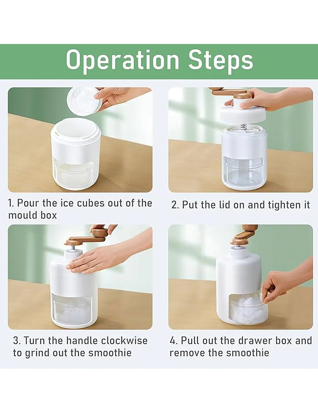Manual Ice Crusher Gola Ganda Making Machine