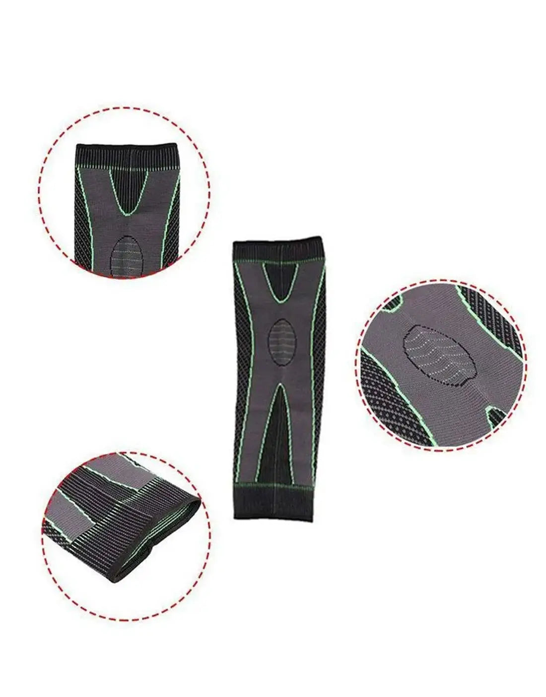 1 Piece Adjustable Knee Supporter & Strap Pressurizer Brace