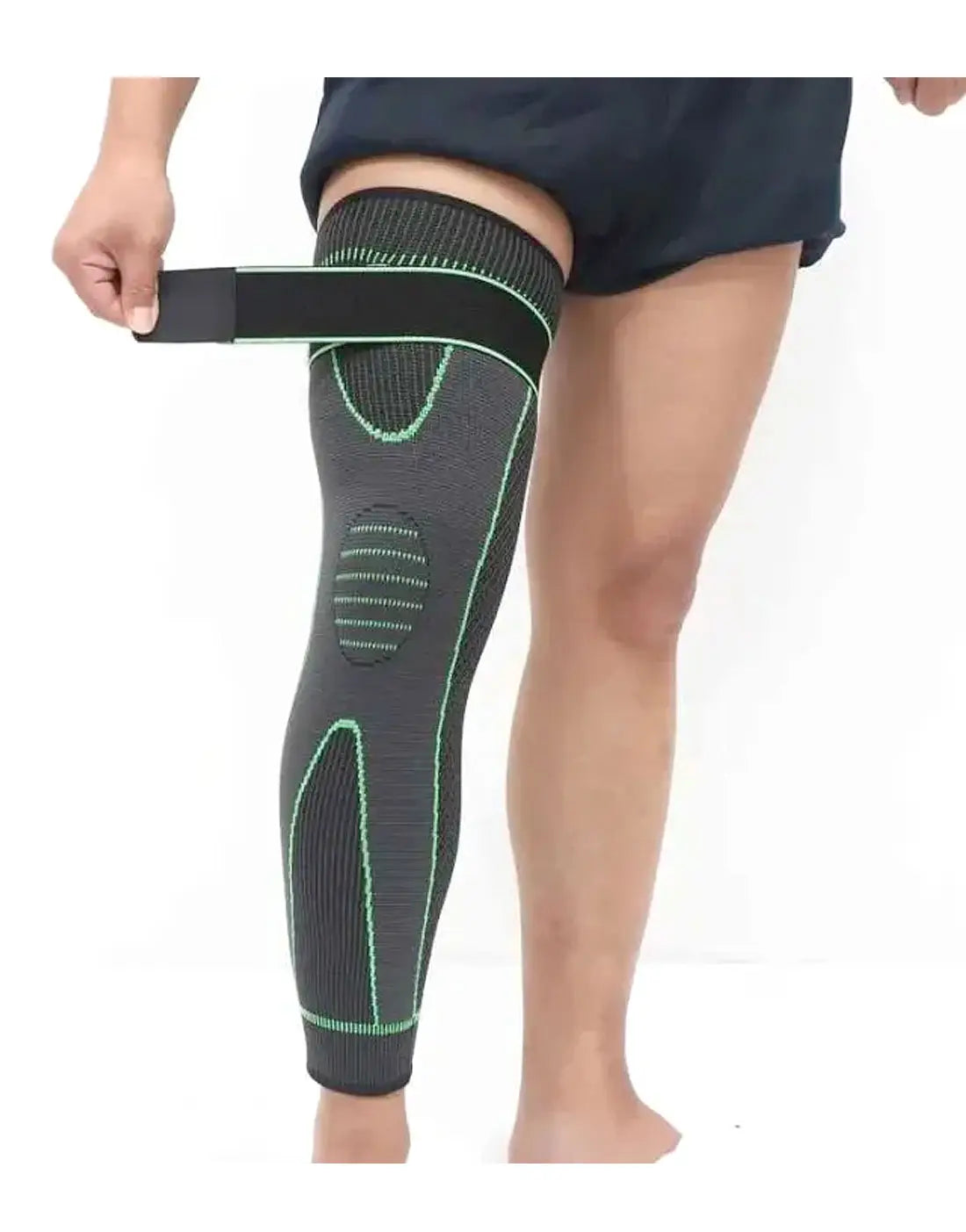 1 Piece Adjustable Knee Supporter & Strap Pressurizer Brace
