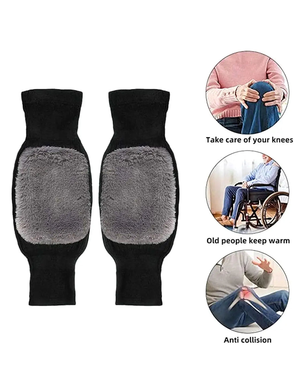 Pair of Unisex Thermal Knee Warmer for Winter Pain Relief & Joint Support