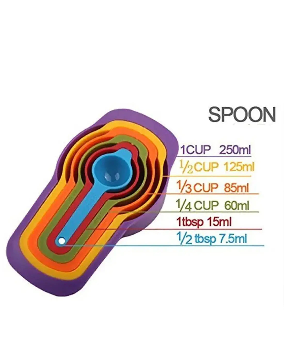 6-Piece Kitchen Measuring Spoons Set for Cooking & Baking