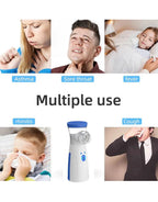 Portable Mesh Nebulizer Machine JSL-W302 with Masks & Mini Inhaler for Kids & Adults