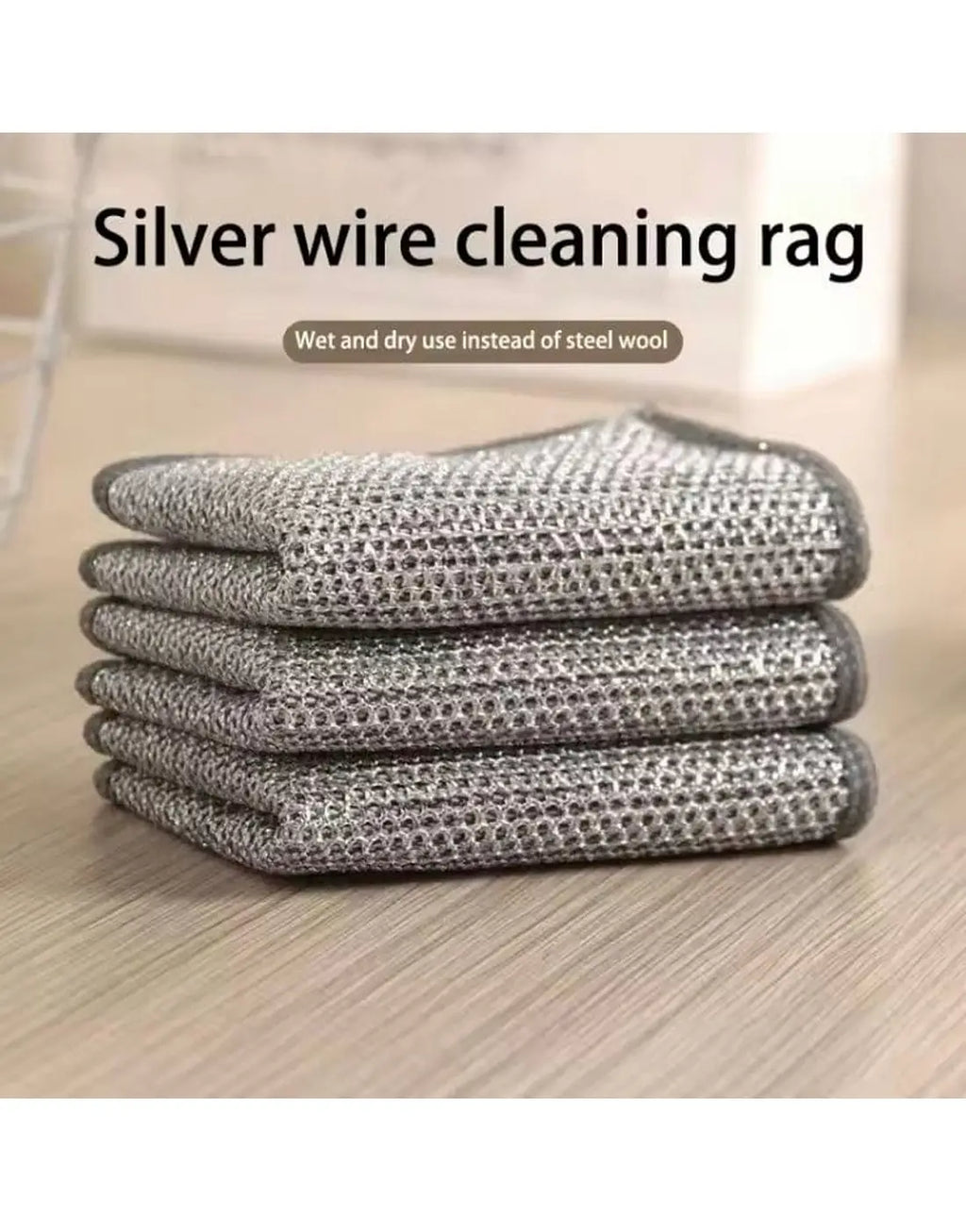 Pack of 10 Kitchen Steel Mesh Wire Dishwasher Cleaning Cloth