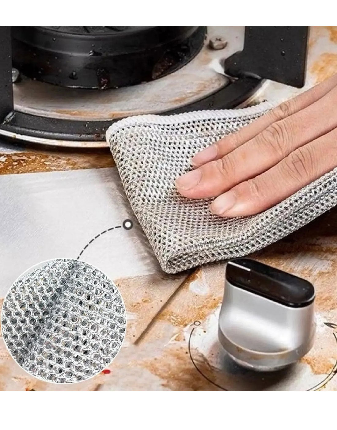 Pack of 10 Kitchen Steel Mesh Wire Dishwasher Cleaning Cloth