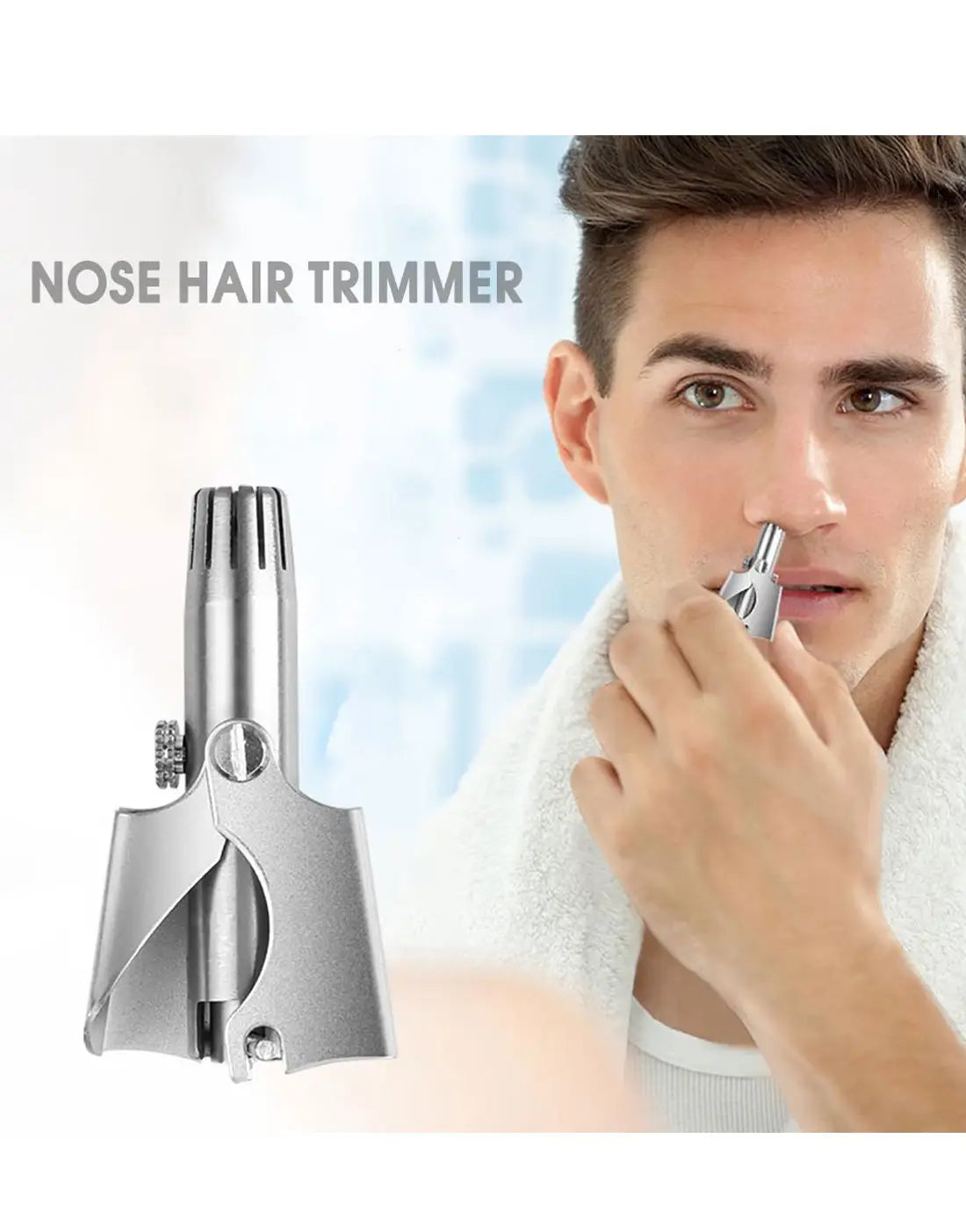 Stainless Steel Manual Nose & Ear Hair Trimmer