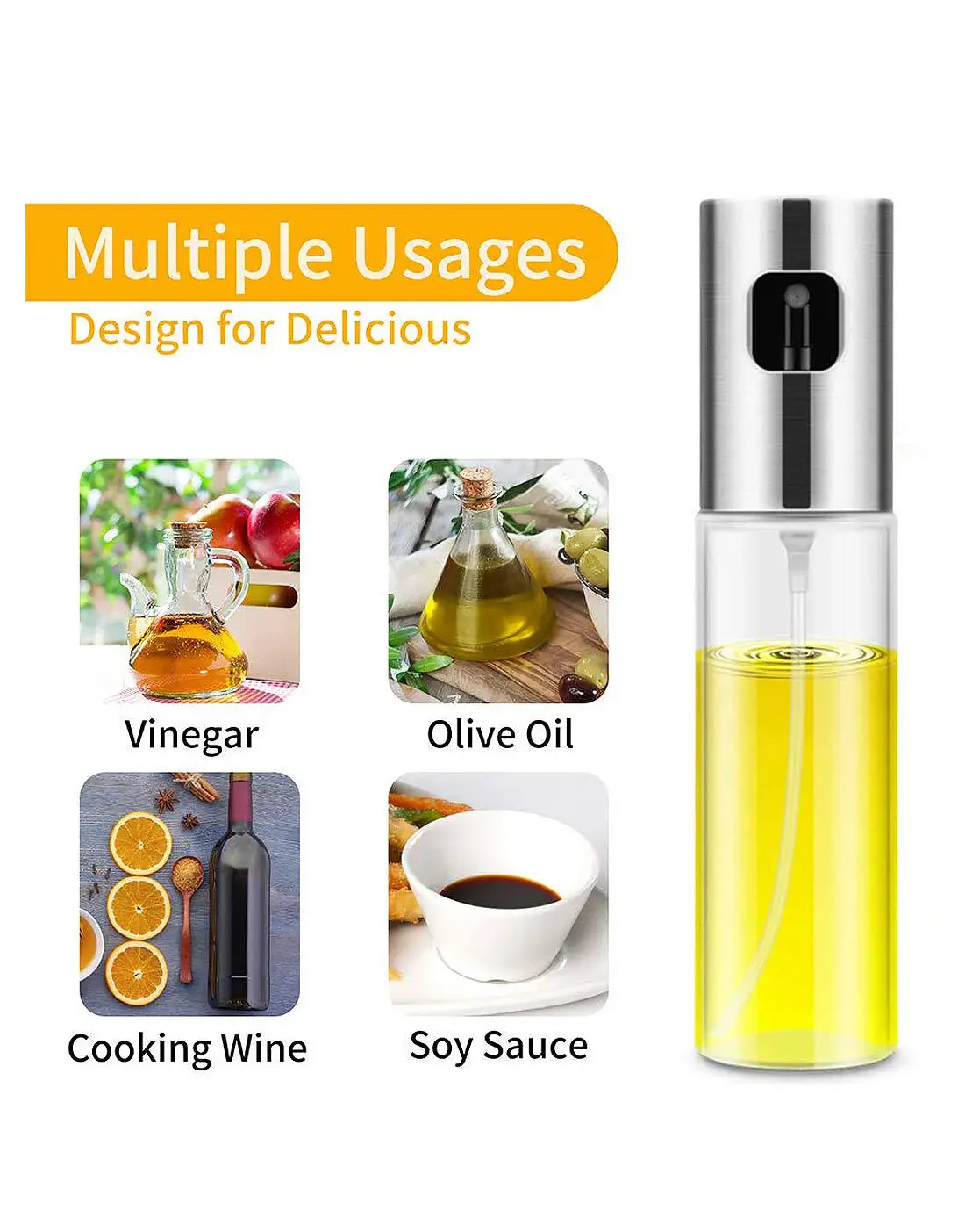 100ml Edible Cooking Oil Spray Bottle for Kitchen Use