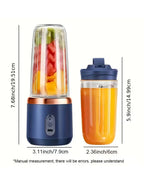 2-In-1 USB Rechargeable Portable Juicer Blender for Smoothies, Shakes, and Frozen Drinks