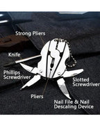 Stainless Steel Outdoor Multi-Tools Plier Knife | Multi Tool Keychain for Camping, Hiking & Everyday Use