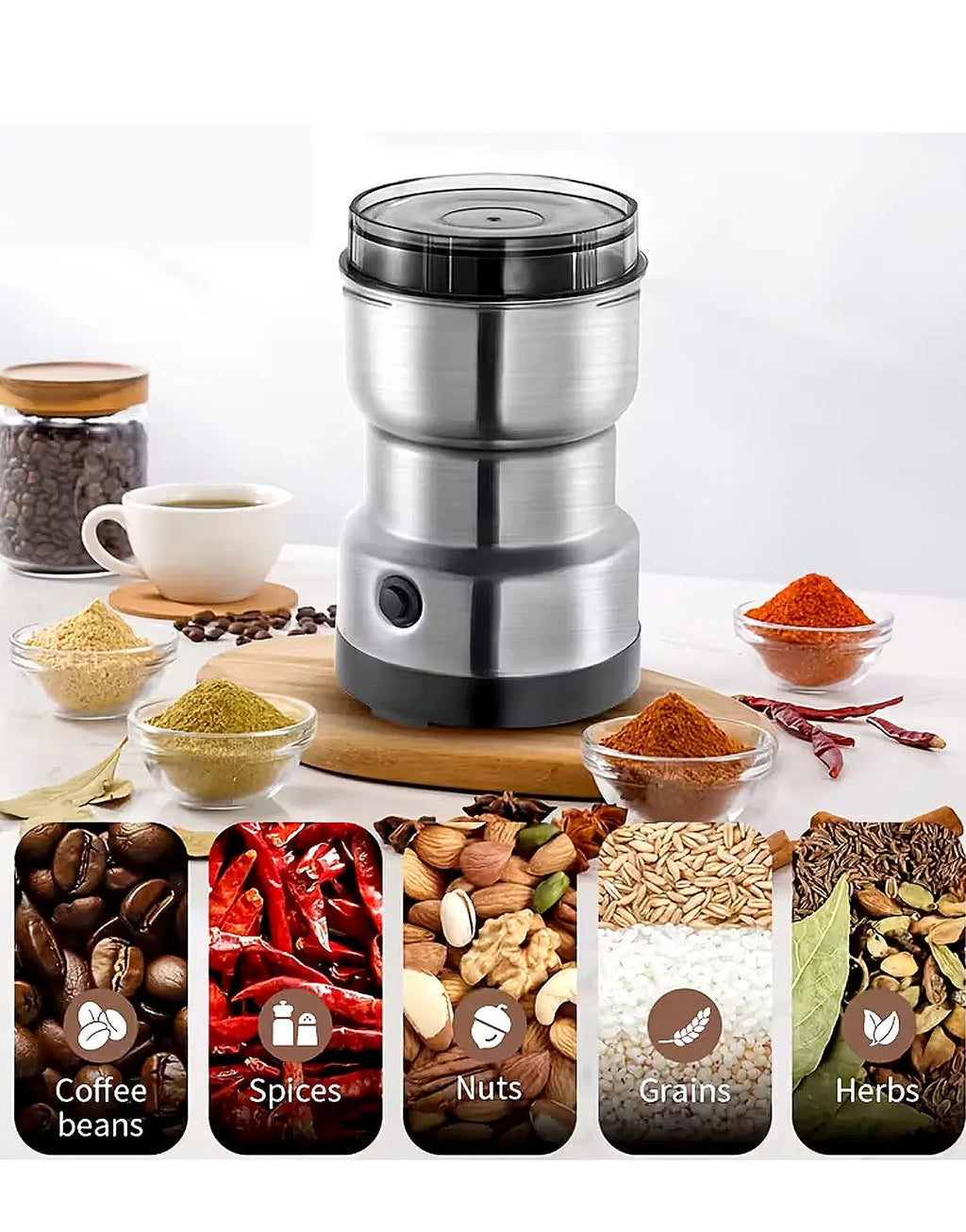 RAF Electric Masala Grinder Machine for Coffee Beans, Spices & Sugar
