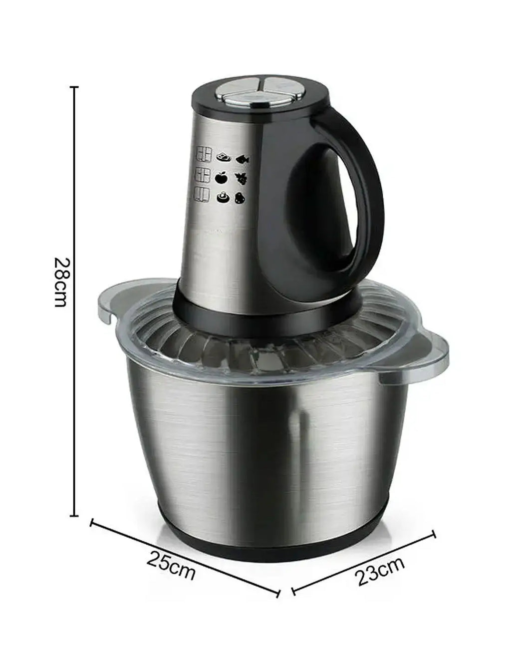 3L Food Processor, Vegetable & Meat Chopper, Qeema Machine – Stainless Steel Bowl 1000W