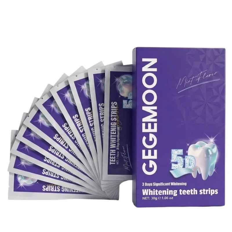 GEGEMOON 5D Teeth Whitening Strips - Mint Flavor