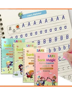 Sank Magic Reusable 4 Practice Copybook + Magic Pen with 10 Refills
