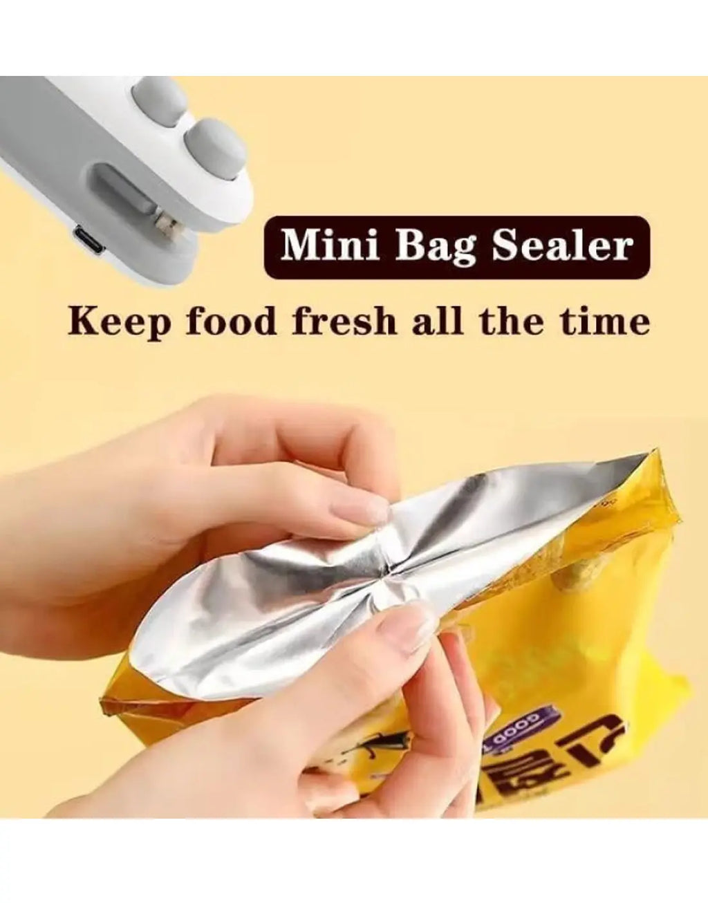 2 in 1 Portable Mini Sealing & Cutting Machine – For Snack & Chip Bags