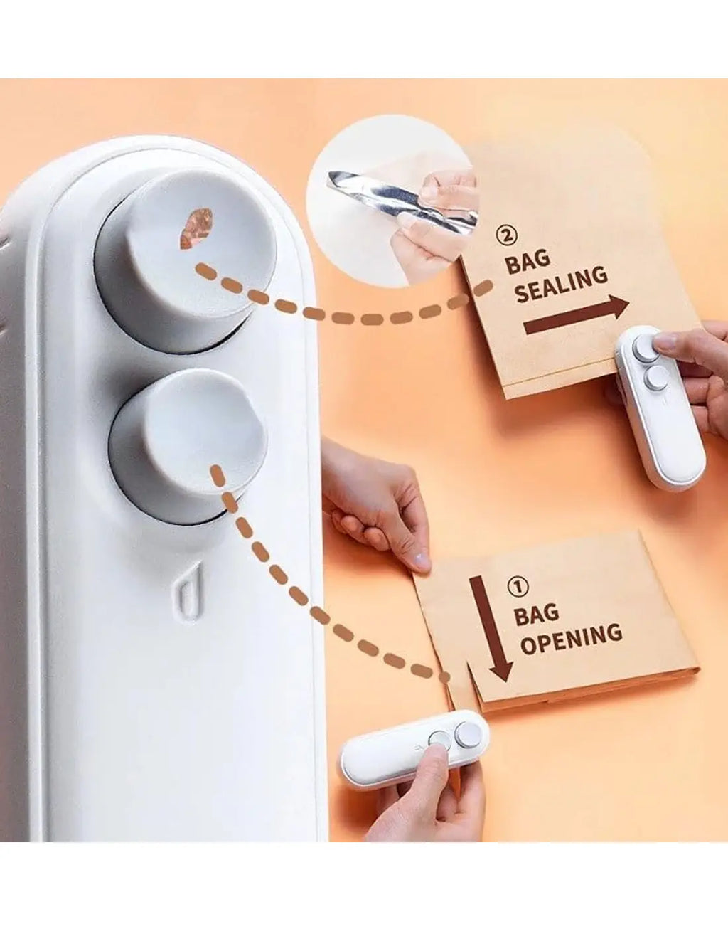 2 in 1 Portable Mini Sealing & Cutting Machine – For Snack & Chip Bags