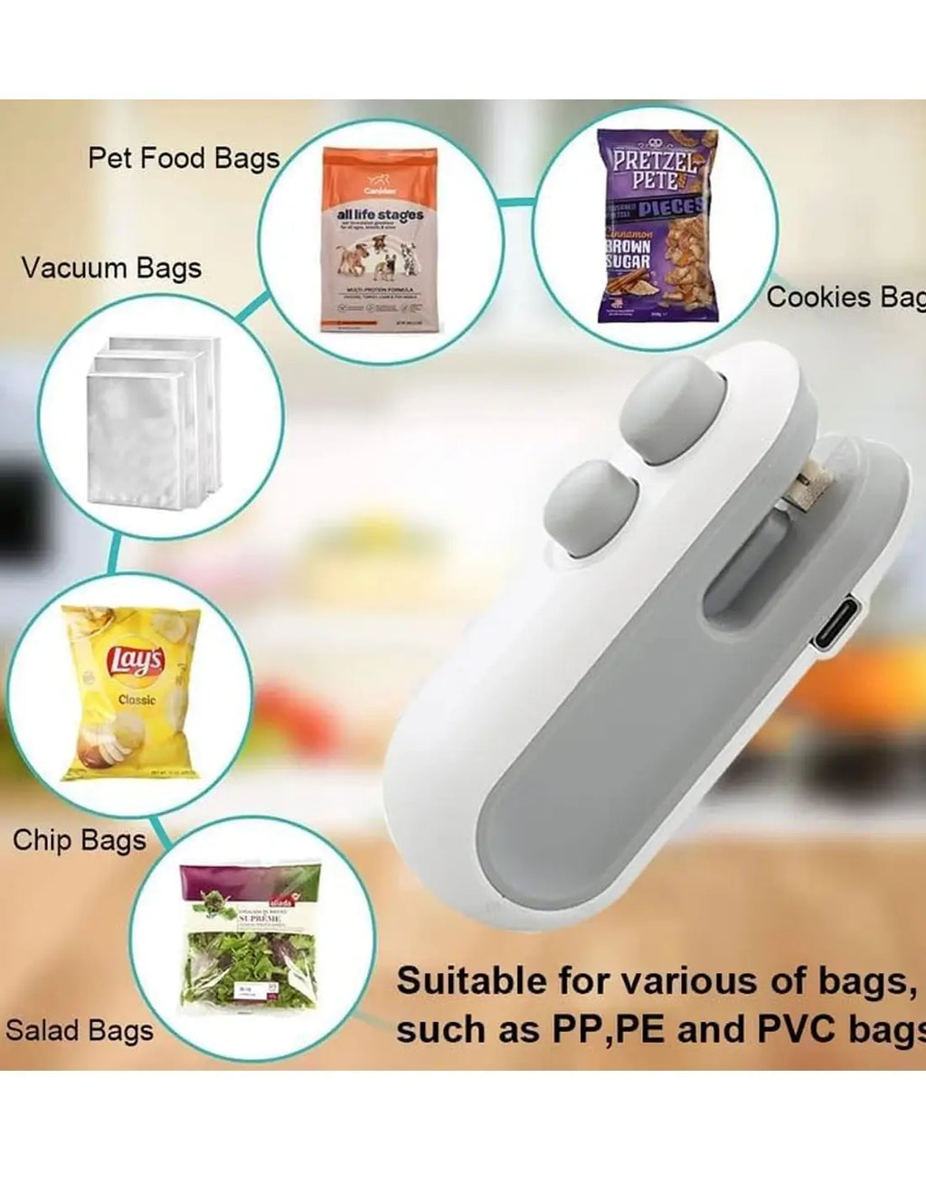 2 in 1 Portable Mini Sealing & Cutting Machine – For Snack & Chip Bags