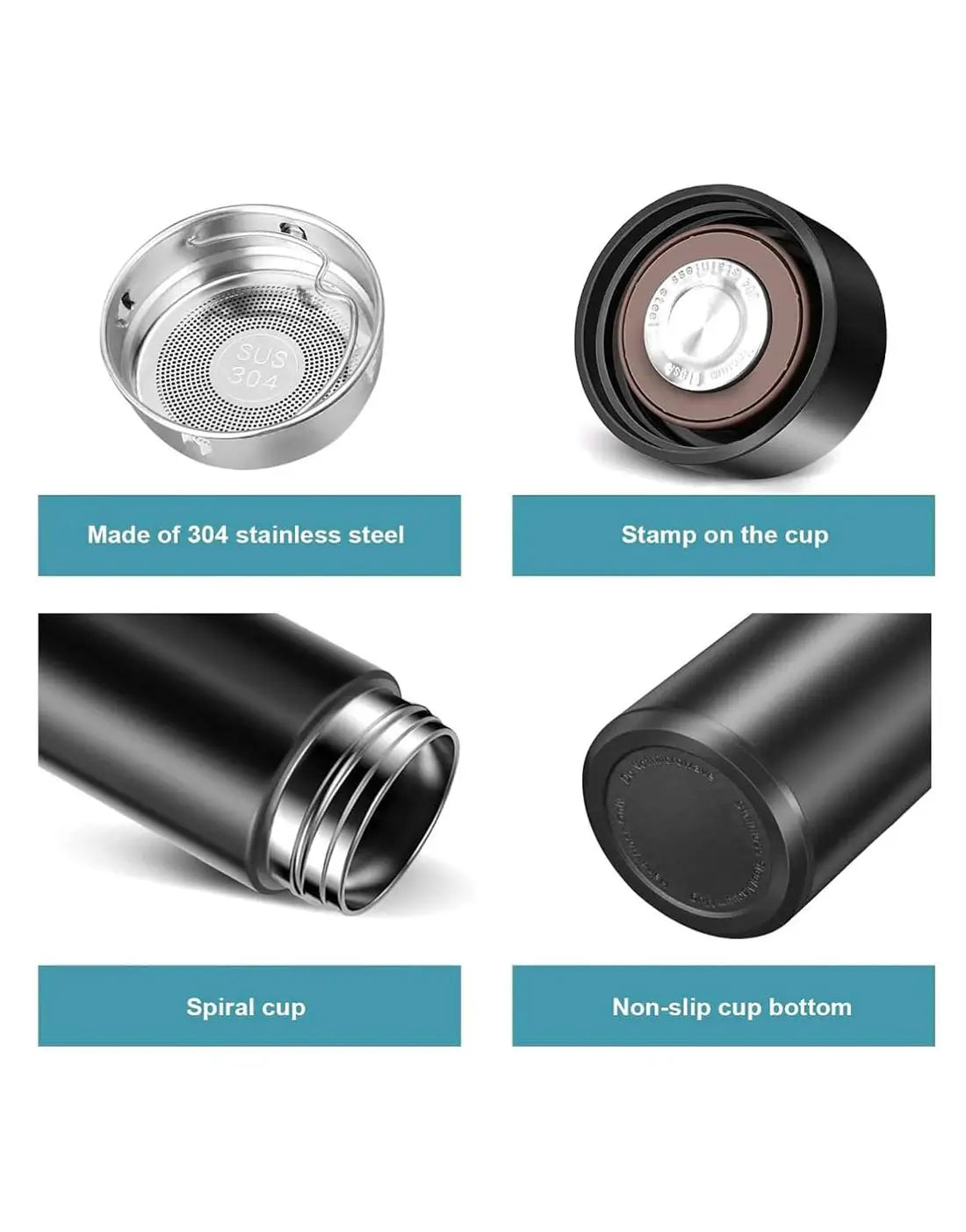 LED Temperature Display Water Bottle 500ml | Stainless Steel Vacuum Insulated Thermos