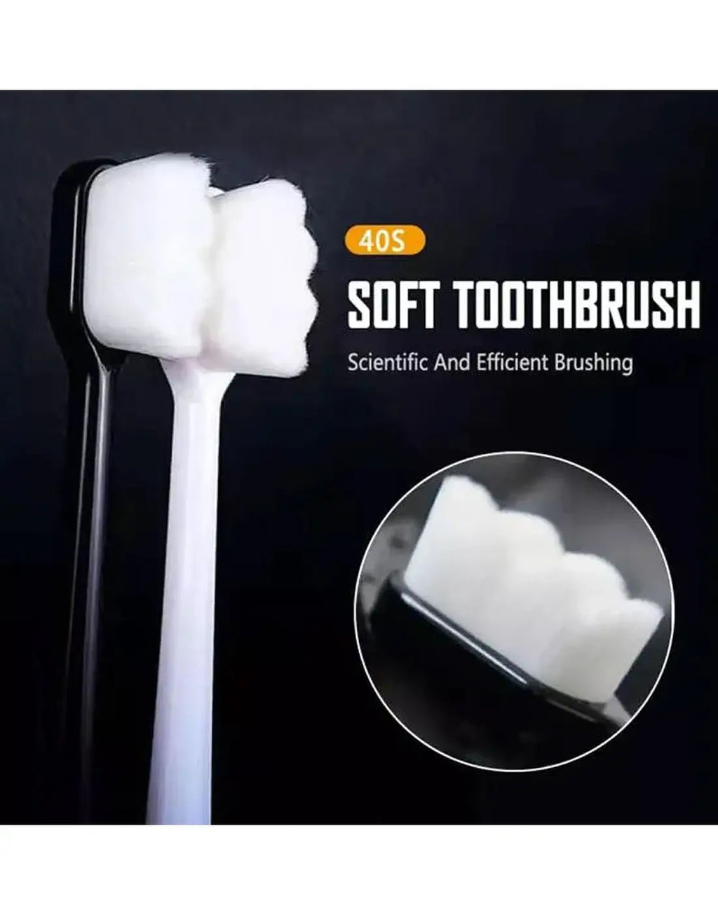 Pack of 2 Ultra Soft Nano Bristle Toothbrush for Sensitive Gums
