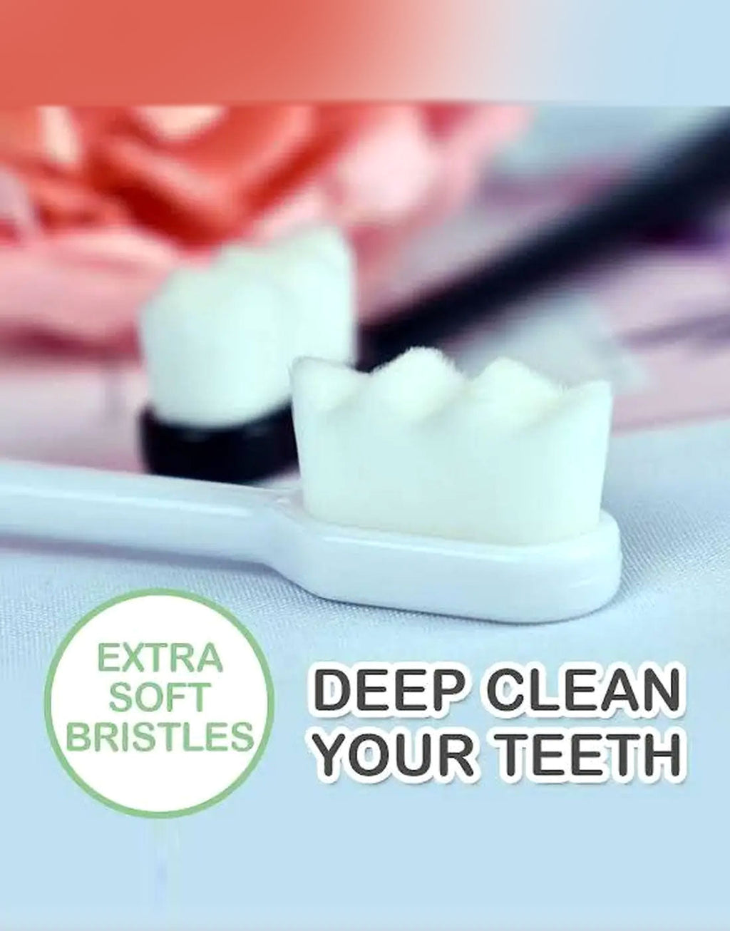 Pack of 2 Ultra Soft Nano Bristle Toothbrush for Sensitive Gums