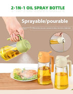 2 in 1 Sprayable & Pourable Cooking Oil Bottle 500ml