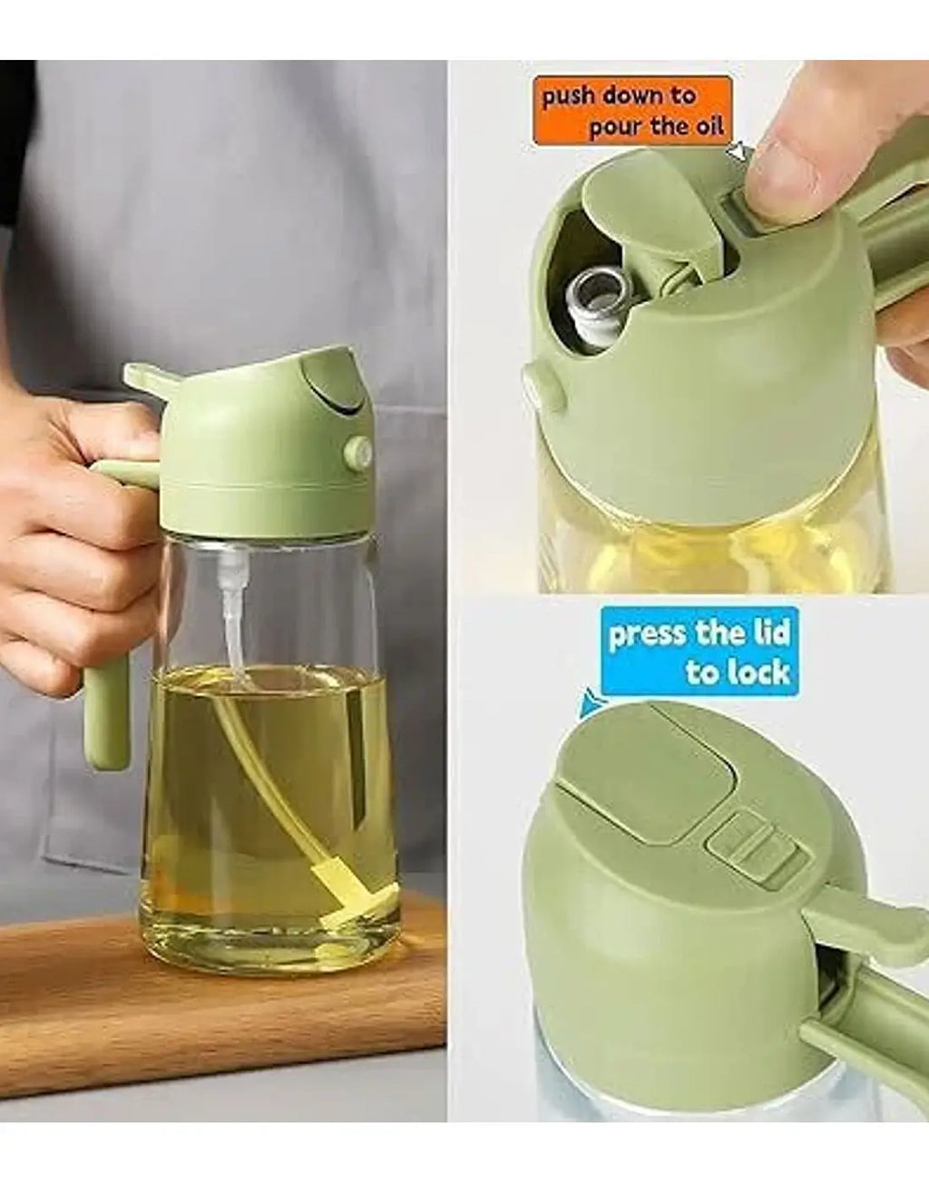 2 in 1 Sprayable & Pourable Cooking Oil Bottle 500ml