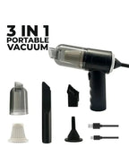 3‑in‑1 Portable Mini Vacuum Cleaner for Car, Home & Pets Use