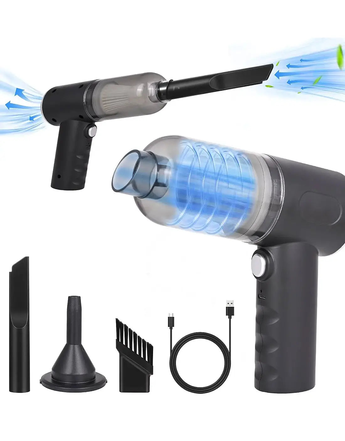 3‑in‑1 Portable Mini Vacuum Cleaner for Car, Home & Pets Use