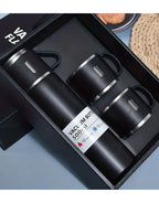 3 Cup Double-Layer Stainless Steel Vacuum Flask Set - 500ml