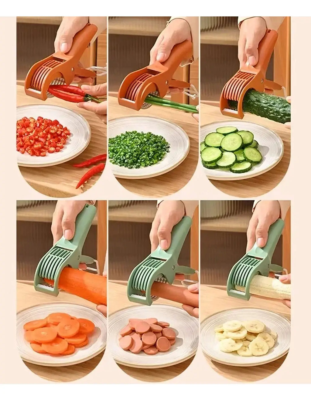 Kitchen Fruit & Vegetable Cutter Slicer – Carrot, Cucumber Cutting Tool
