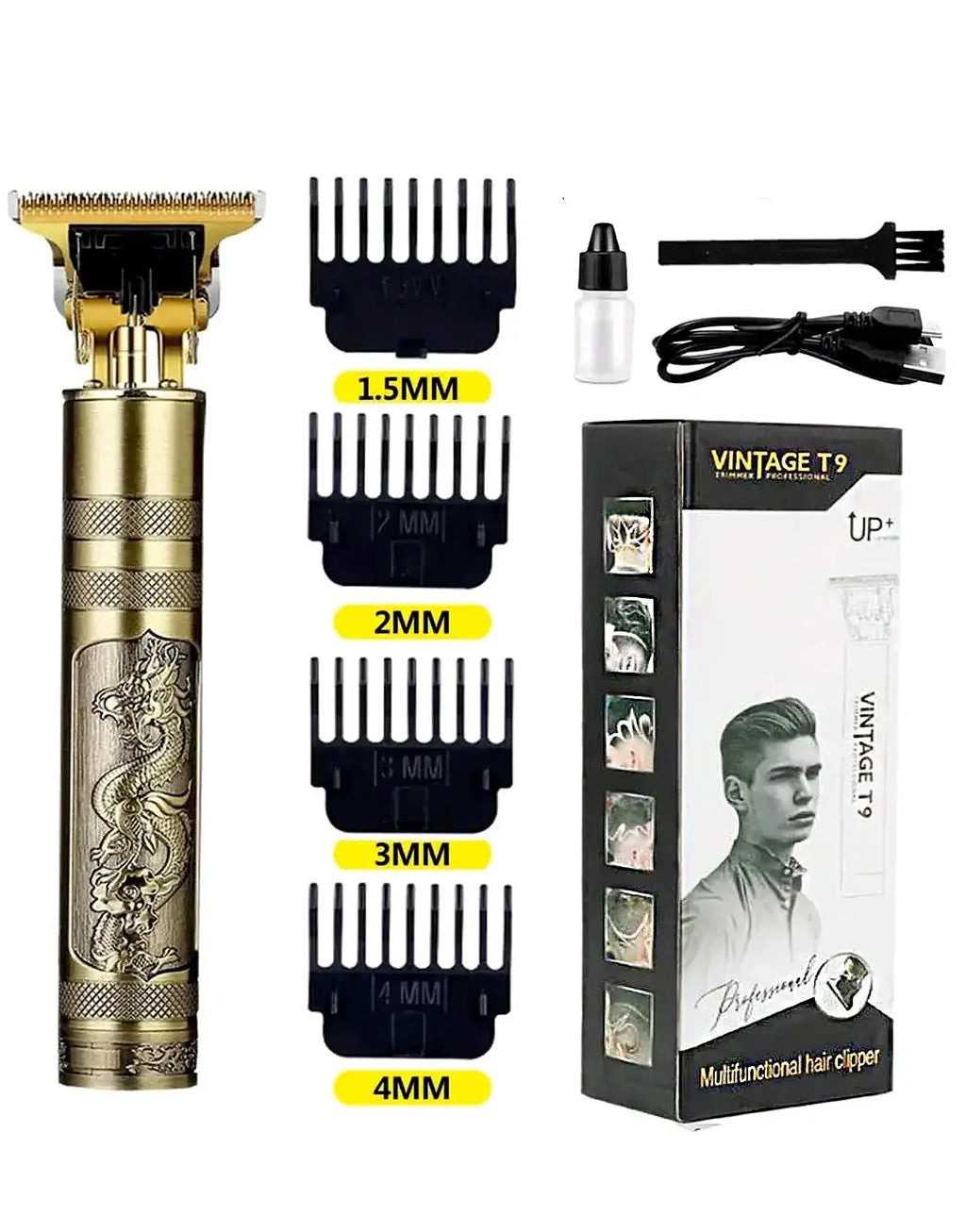 Professional Vintage T9 Trimmer – Cordless Hair Clipper & Shaving Machine for Men